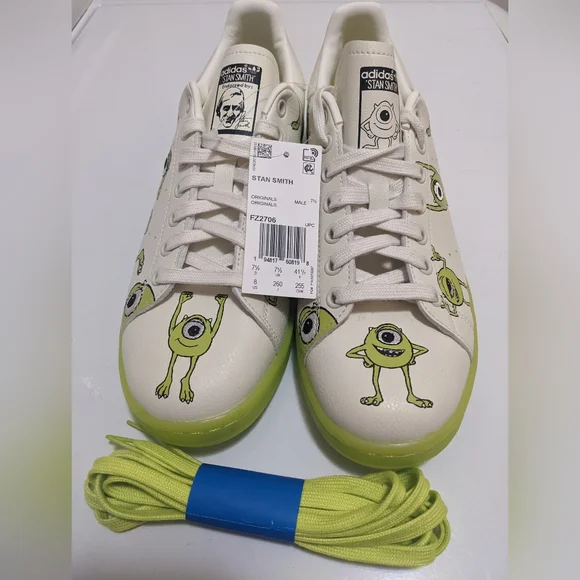adidas gazelle silver green womens Adidas Stan Smith Monsters Inc. Mike Wazowski